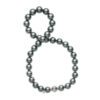 Black South Sea A+ Pearl Strand Necklace in White Gold - 11.5x9mm - Image 2