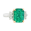 4.94 carat Cushion cut Emerald with Cadillac Diamonds in Platinum - Image 4