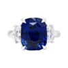 7.55 carat Cushion cut Ceylon Sapphire with Cadillac Diamonds in Platinum - Image 2