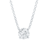 1.84 Carat Solitaire Round Brilliant cut Diamond Pendant Necklace in White Gold - Image 2