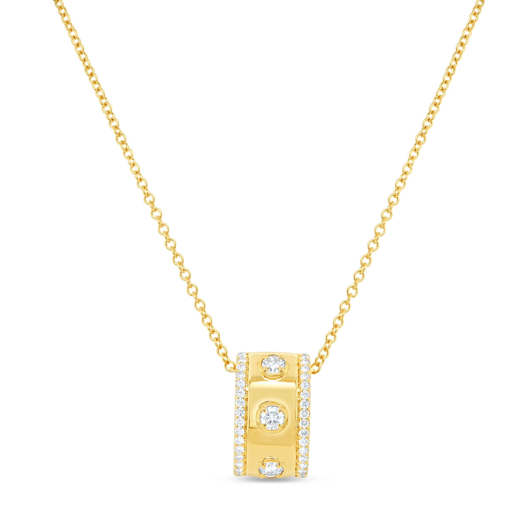 0.35 carat Round Brilliant cut Diamond Ring Pendant in Yellow Gold - Image 2
