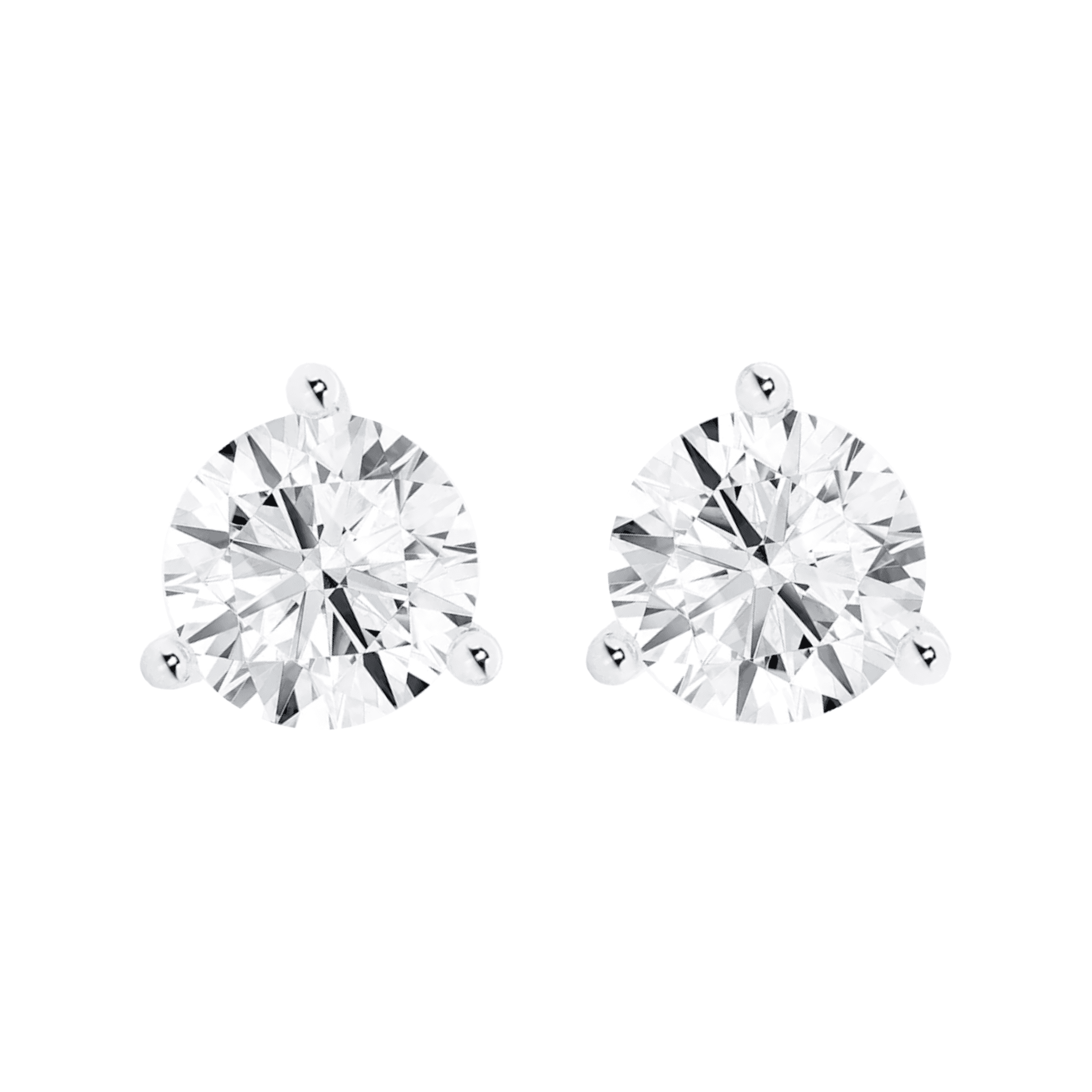 4.11 carat Round Brilliant cut Diamond Stud Earrings in Platinum - Image 2