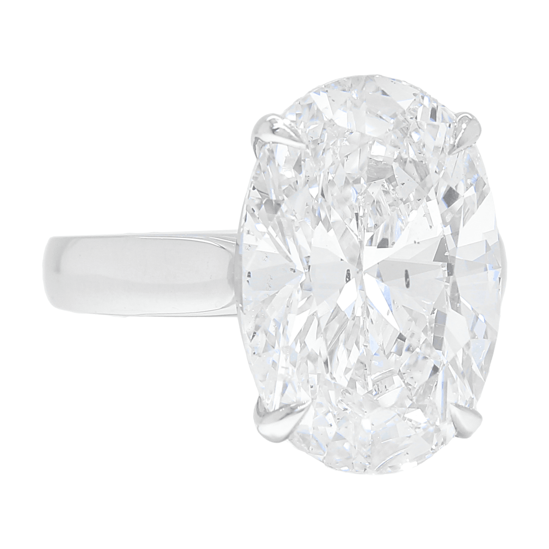Solitaire Collection â 8.06 Carat Oval Brilliant Diamond Engagement Ring in Platinum - Image 3
