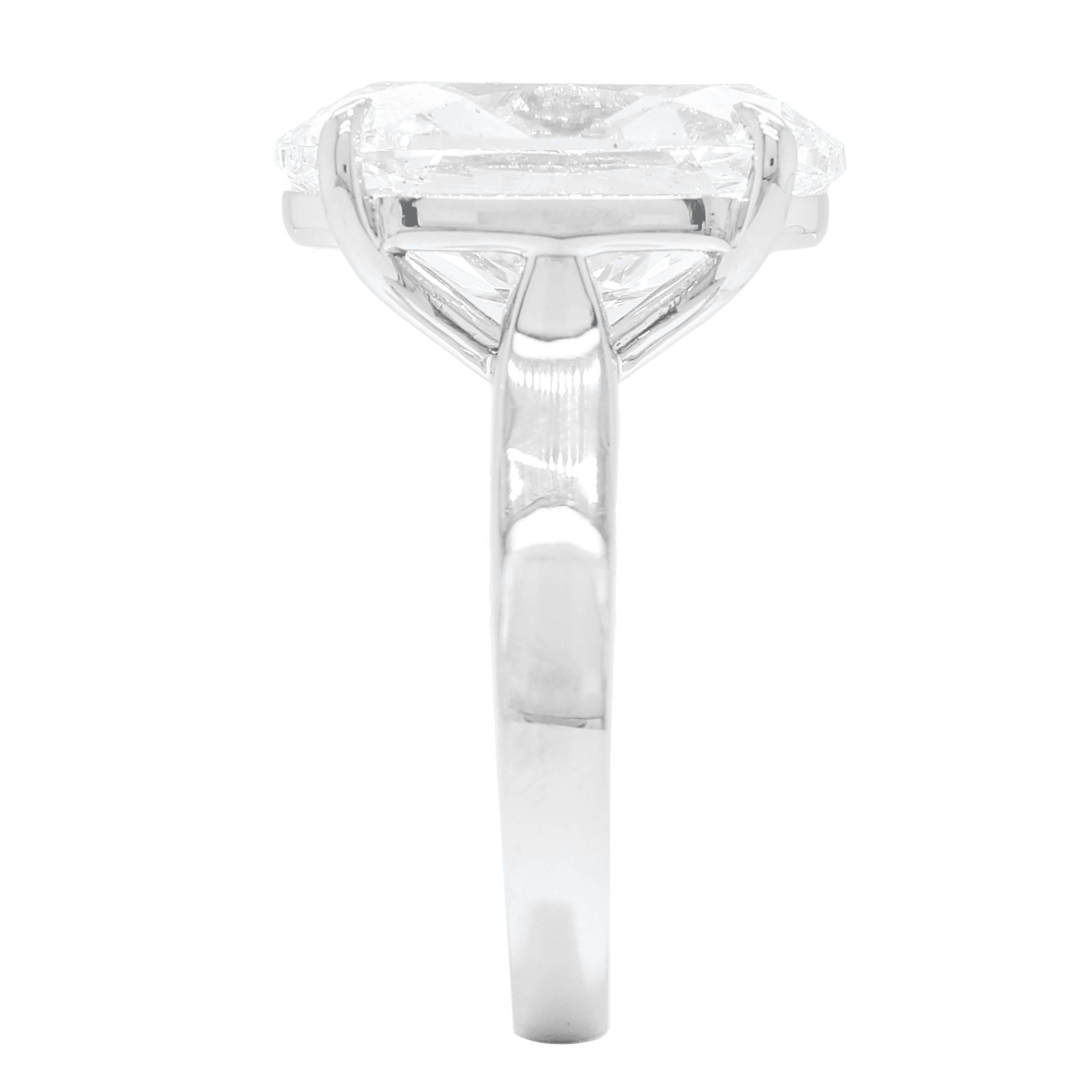 Solitaire Collection â 8.06 Carat Oval Brilliant Diamond Engagement Ring in Platinum - Image 5