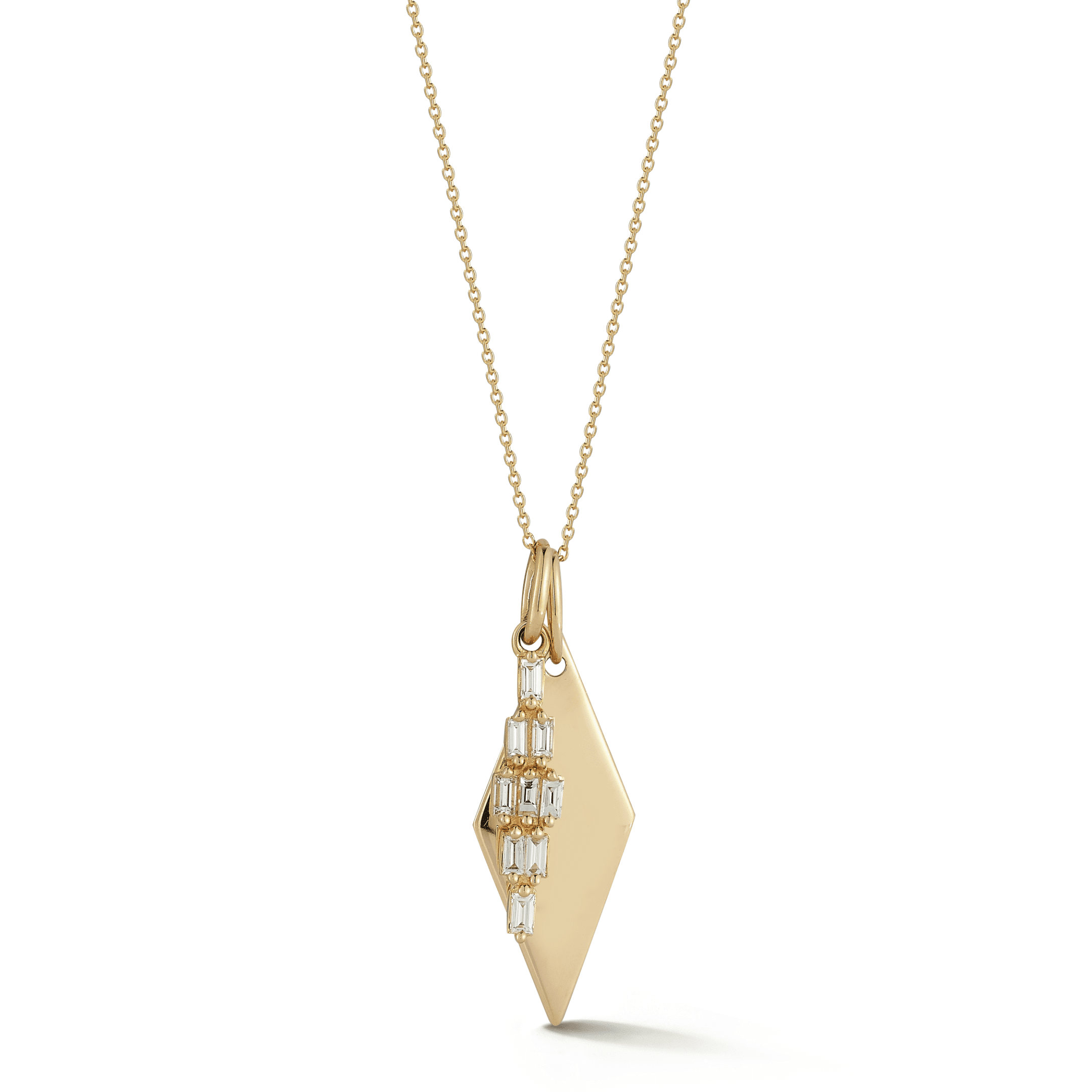 Sadie Pearl 0.19 carat Diamond Charm Necklace in Yellow Gold - Image 2