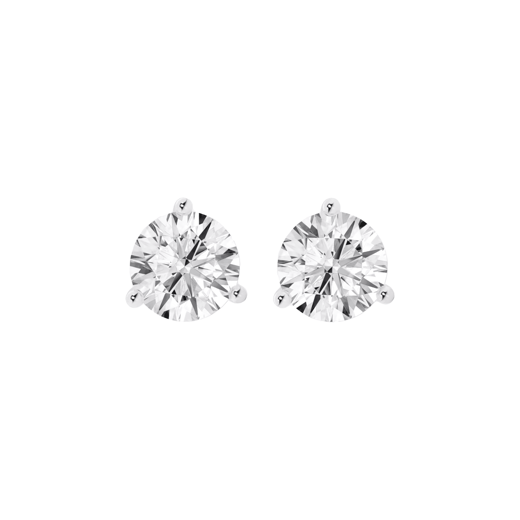 2.40 carat Round Brilliant cut Diamond Stud Earrings in White Gold - Image 2