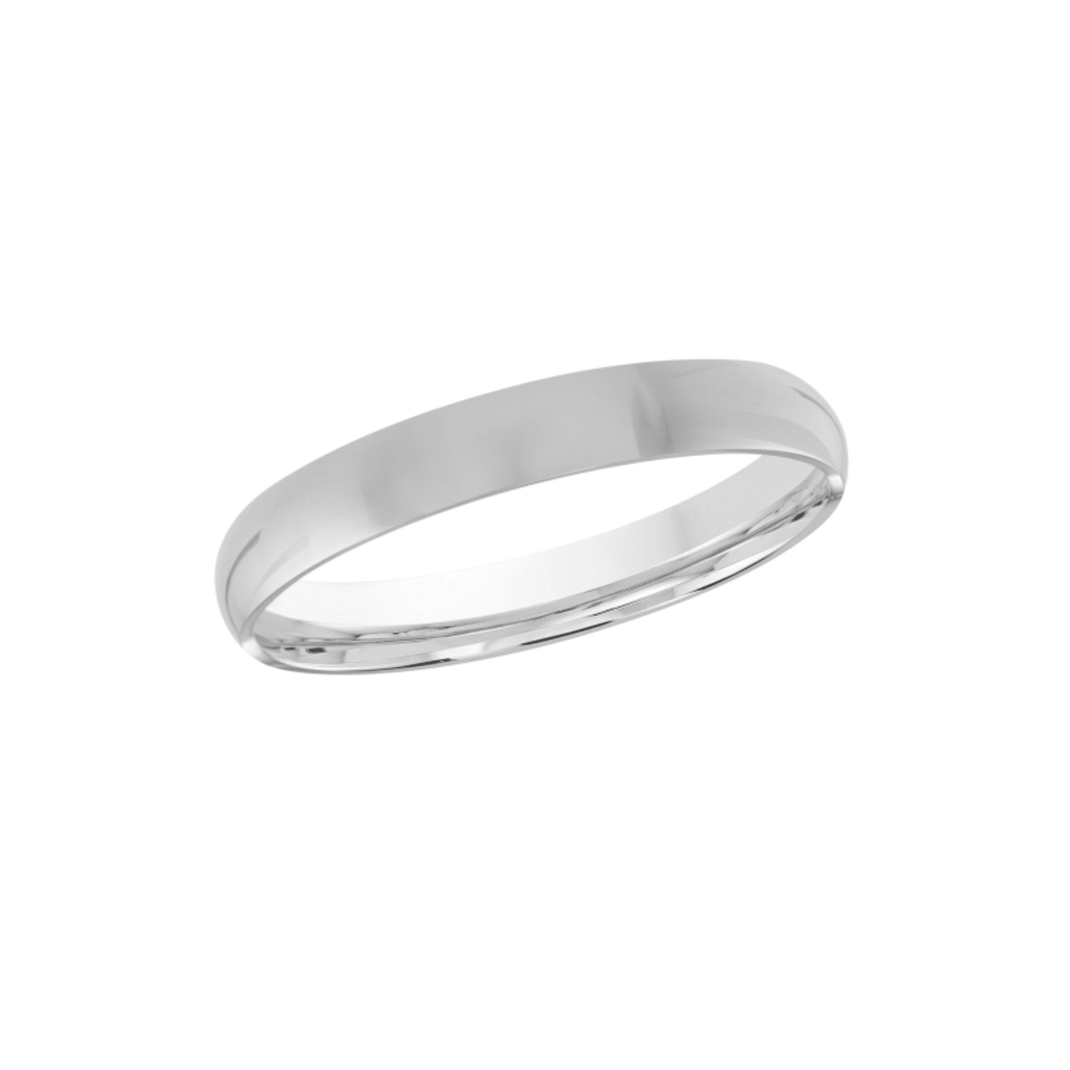 Men's Comfort Fit Wedding Ring in White Gold - 2mm - Image 2