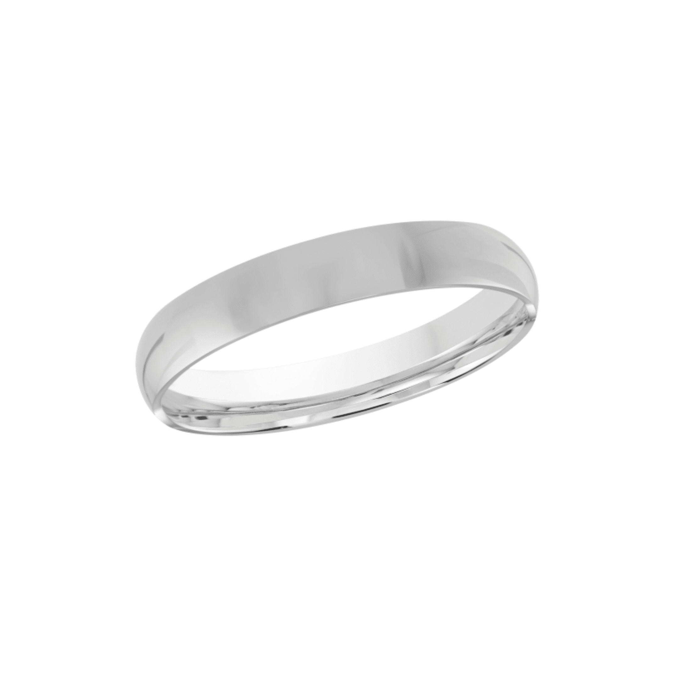 Men's Comfort Fit Wedding Ring in White Gold - 3mm - Image 2