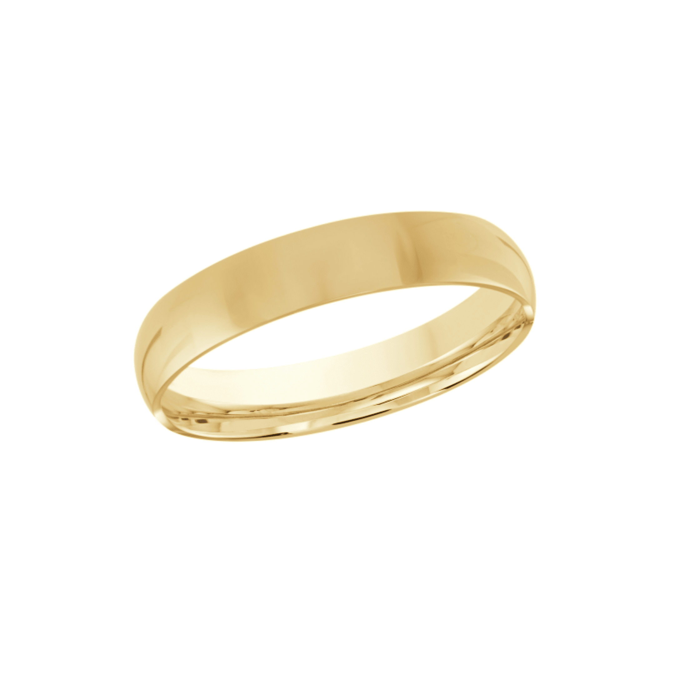 Men's Comfort Fit Wedding Ring in Yellow Gold - 4mm - Image 2