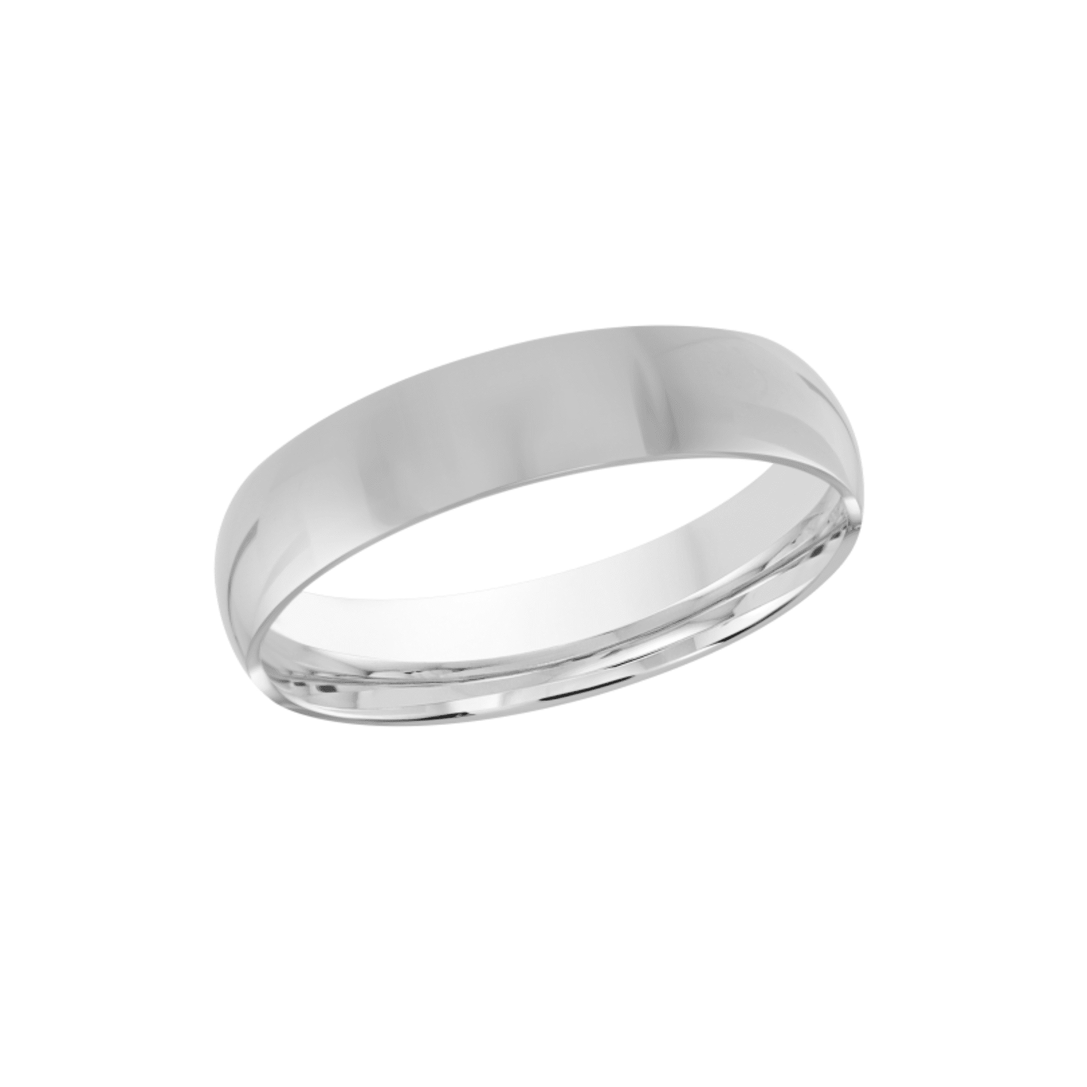 Men's Comfort Fit Wedding Ring in White Gold - 5mm - Image 2