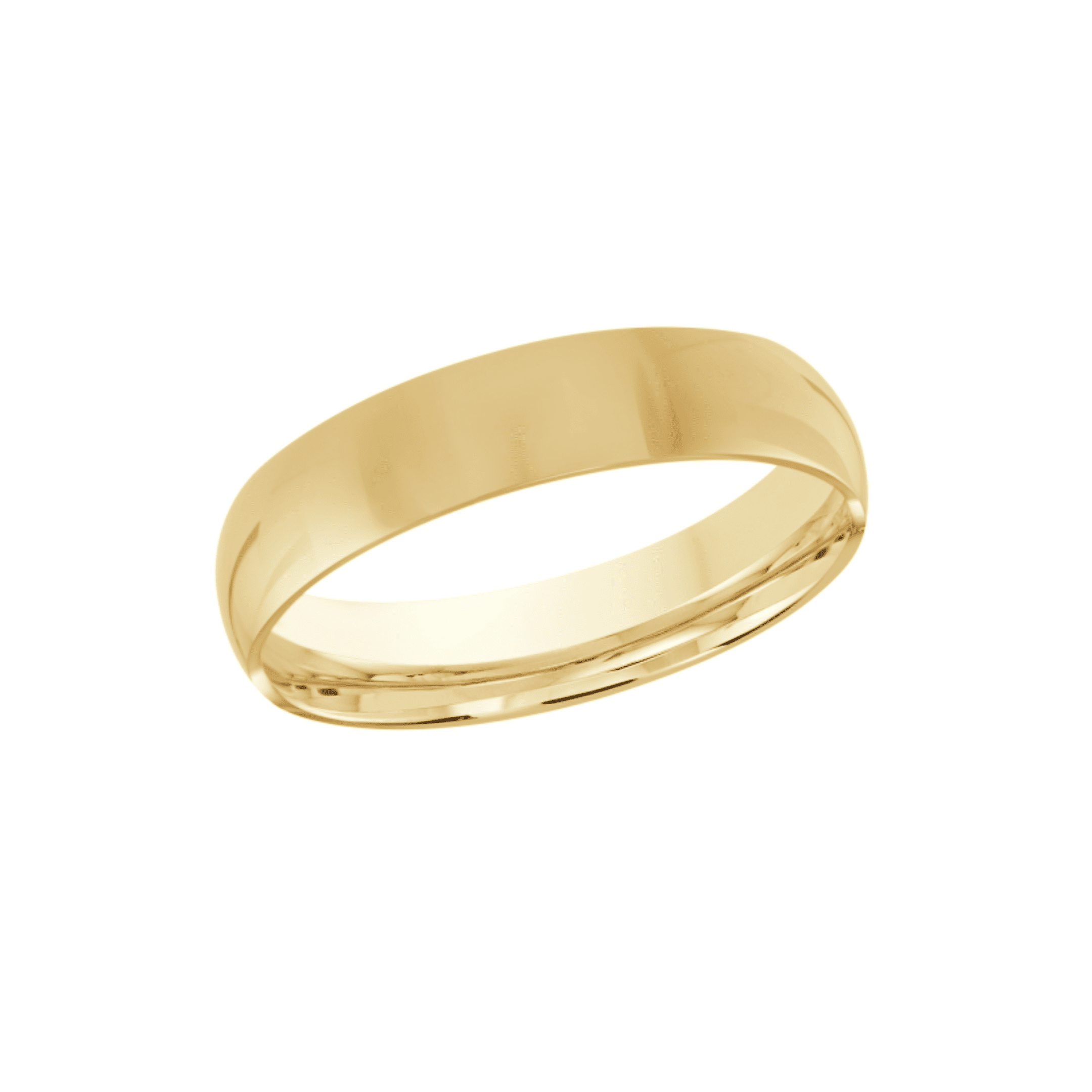Men's Comfort Fit Wedding Ring in Yellow Gold - 5mm - Image 2
