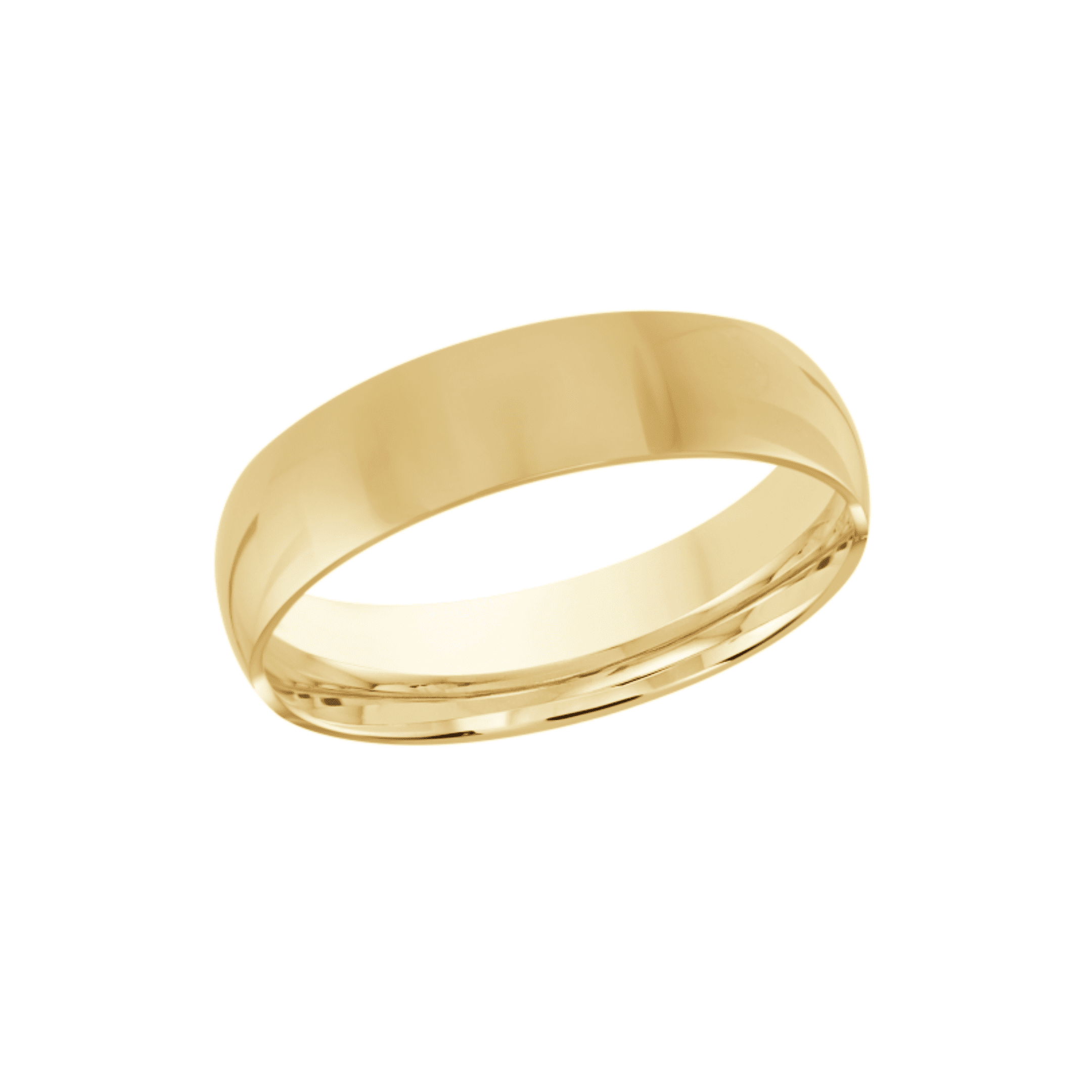 Men's Comfort Fit Wedding Ring in Yellow Gold - 6mm - Image 2