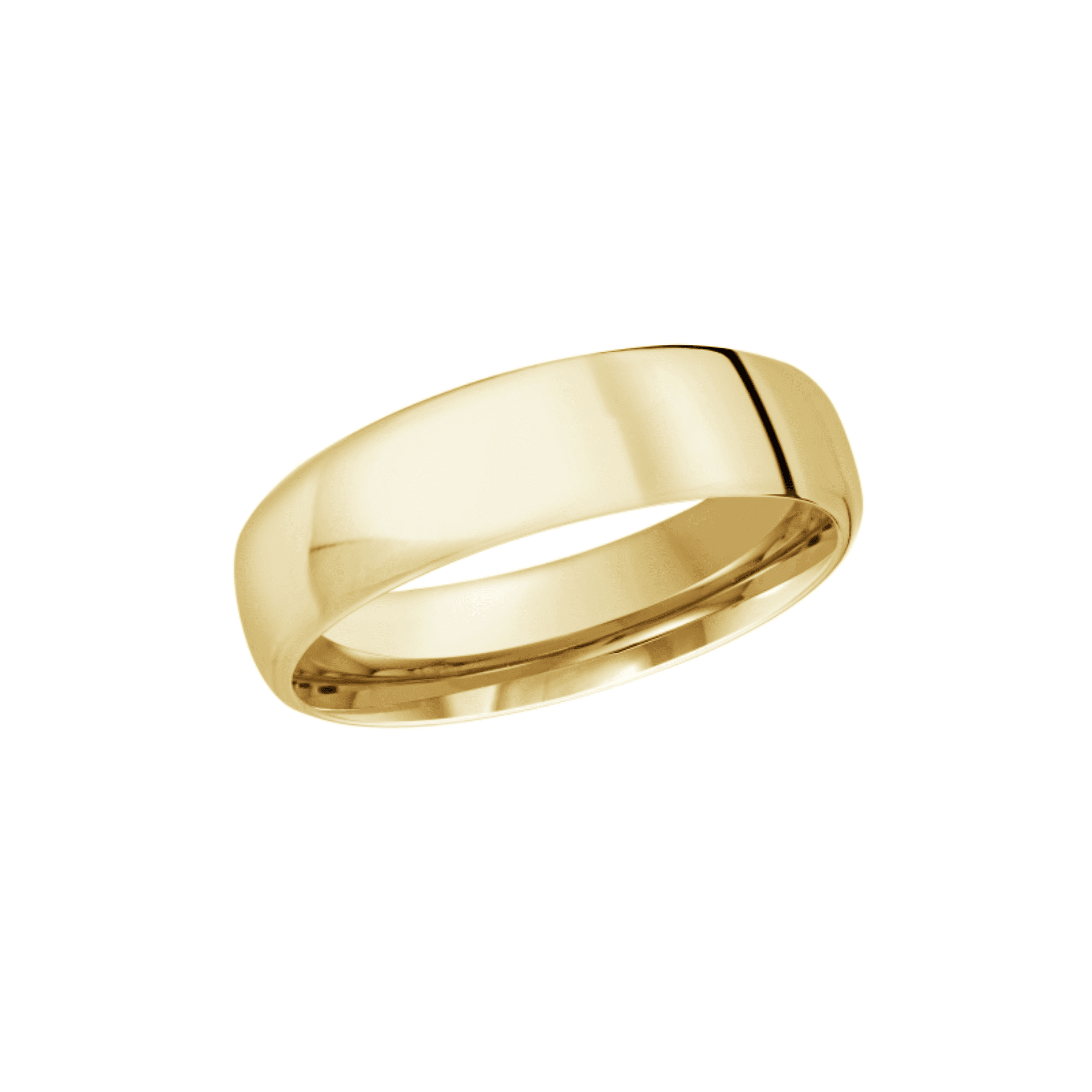 Men's Modern Fit Wedding Ring in Yellow Gold - 5.50mm - Image 2