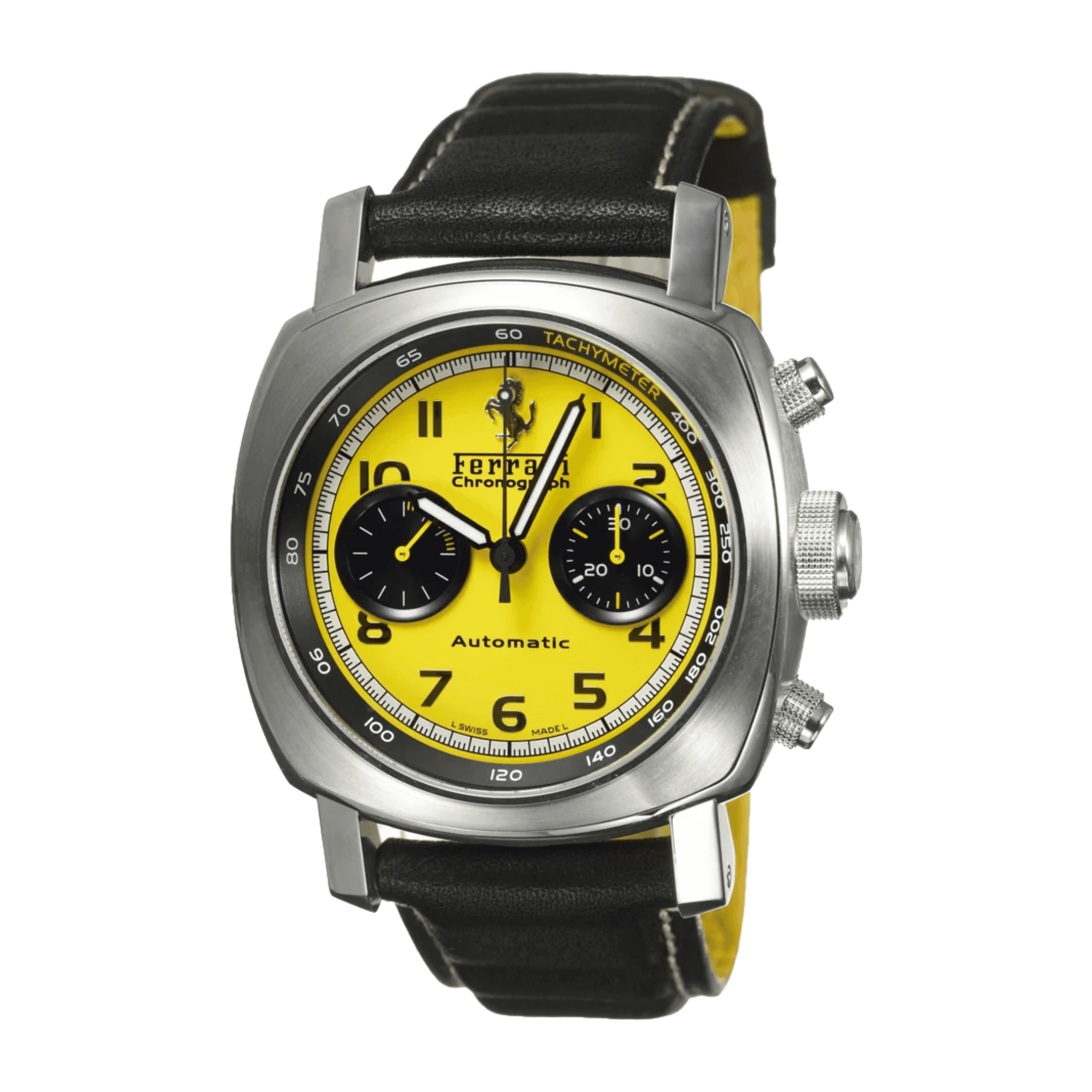 Ferrari Chronograph Granturismo Yellow Dial in Stainless Steel - Pre-Owned - Image 2