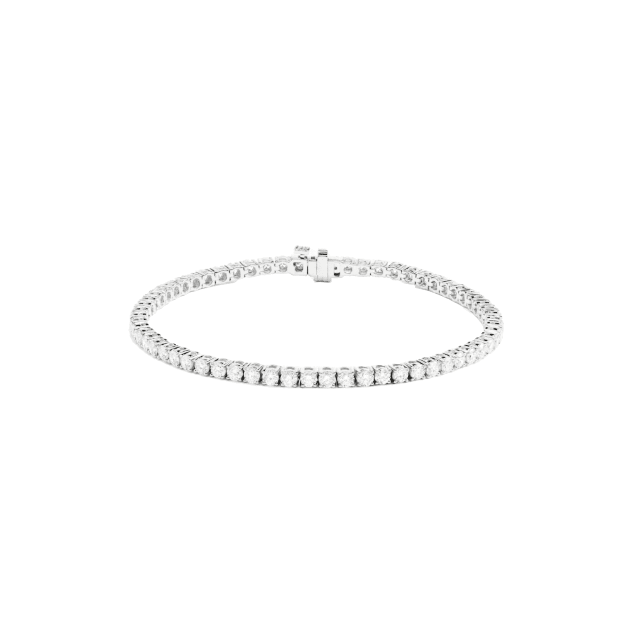 3.65 carats Round Brilliant cut Diamond Tennis Bracelet in White Gold - Image 2