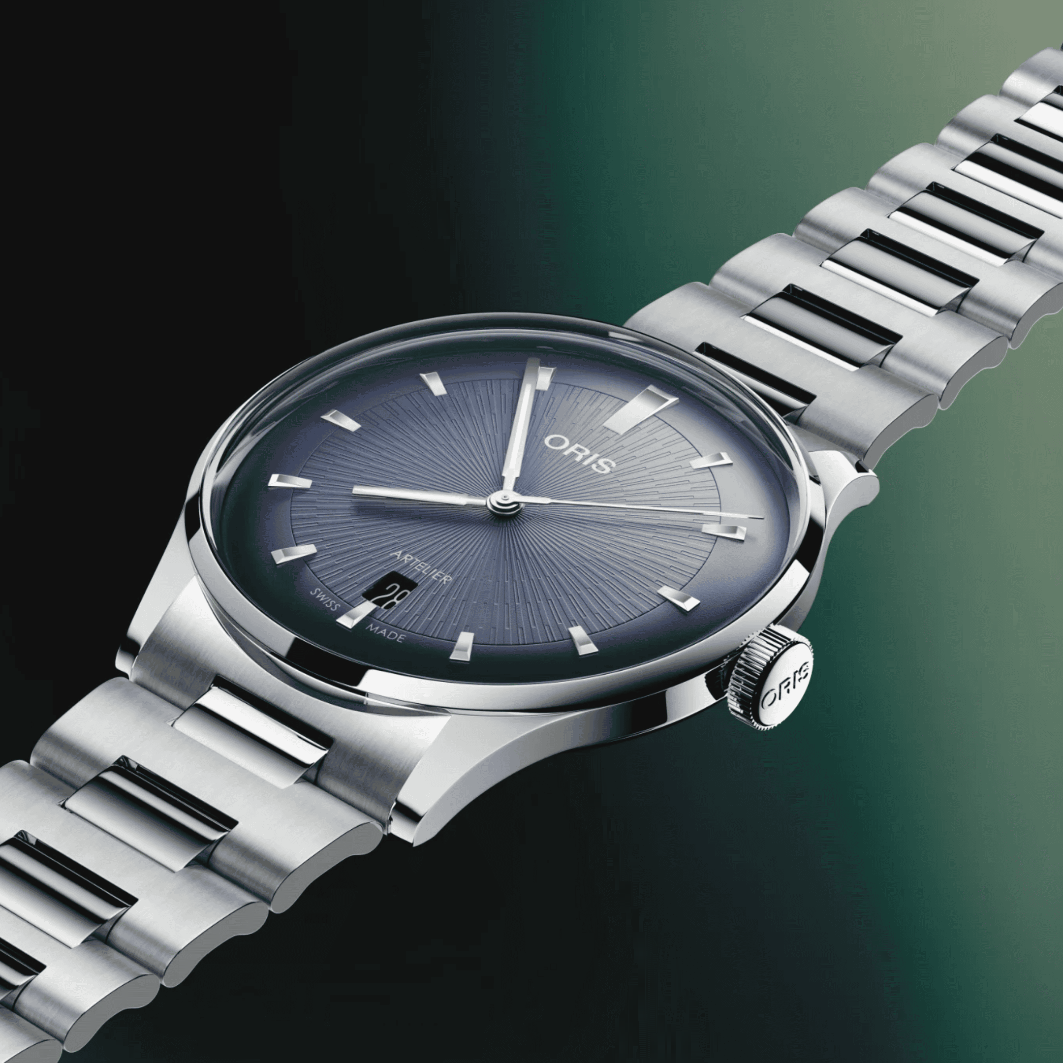 Artelier Date Blue Dial 38mm in Stainless Steel - Image 2