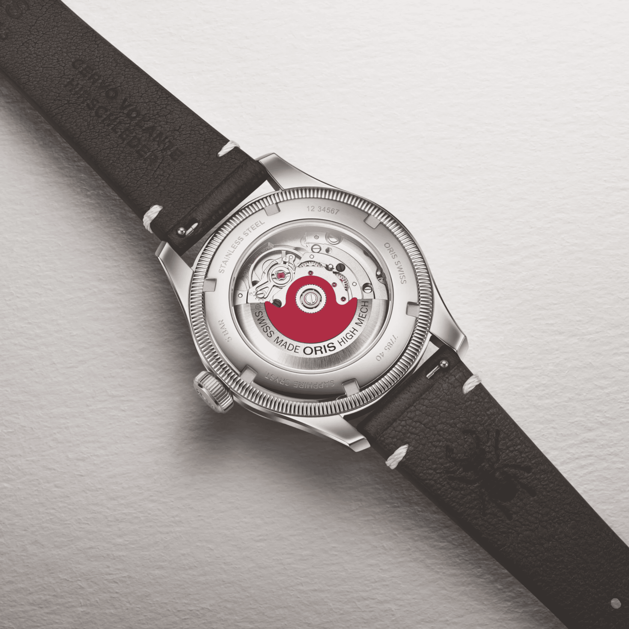 Big Crown x Cervo Volante Pointer Date Burgandy Dial in Stainless Steel - Image 4
